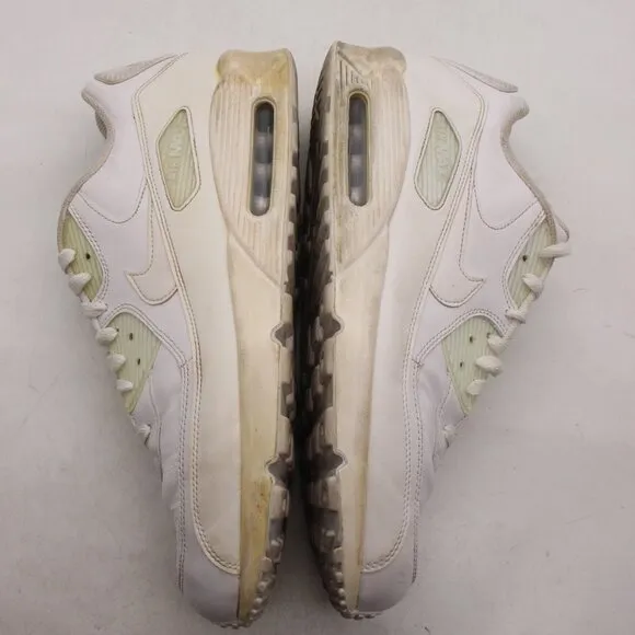 Nike Air Max 90 Men's Size 13 M White Leather Athletic Shoes Sneakers 302519-113