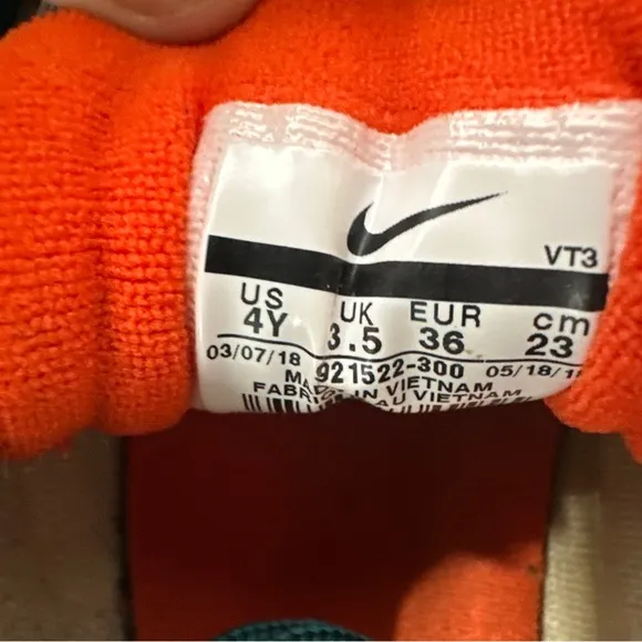 Nike Air Max 97 Miami hurricanes size 4Y grade school 921522 300