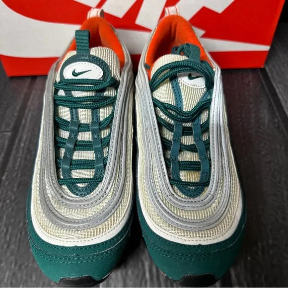 Nike Air Max 97 Miami hurricanes size 4Y grade school 921522 300