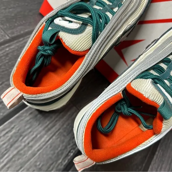 Nike Air Max 97 Miami hurricanes size 4Y grade school 921522 300