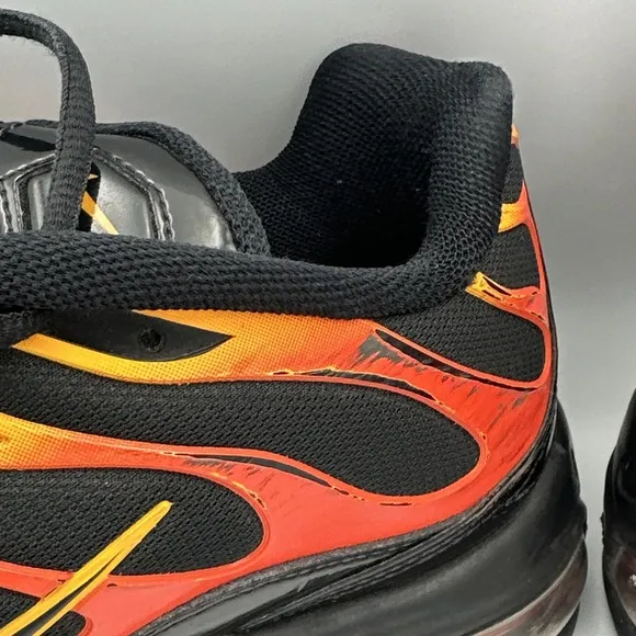 Nike Air Max 97 Plus Shock Shoes Orange Mens 12 Black Engine Custom AH8144-002