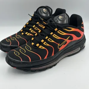 Nike Air Max 97 Plus Shock Shoes Orange Mens 12 Black Engine Custom AH8144-002