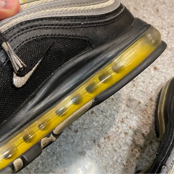 Nike Air Max 97 Steelers Black and Yellow Men's Size 12 Sneakers