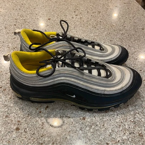 Nike Air Max 97 Steelers Black and Yellow Men's Size 12 Sneakers