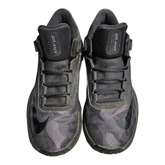 NIKE AIR MAX INFURIATE Men's 10 Mid Black Anthracite Camo Basketball Shoes