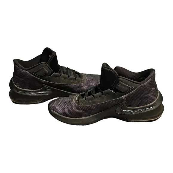 NIKE AIR MAX INFURIATE Men's 10 Mid Black Anthracite Camo Basketball Shoes