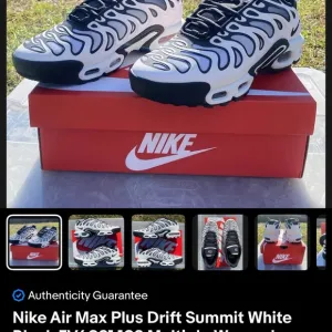 Nike Air Max Plus Drift Summit White Black Athletic Shoes