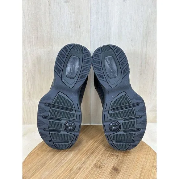 Nike Air Monarch Triple Black Leather Dad Shoes Mens Size 7