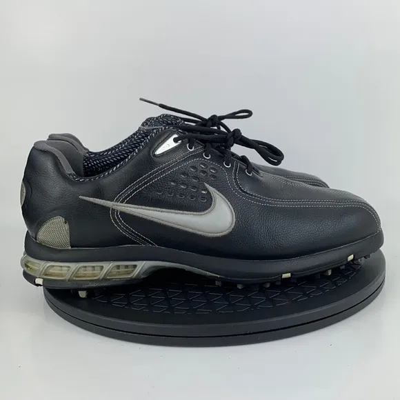 Nike Air Zoom Elite Black Leather Golf Shoes 317478-001 Men's Size 9.5