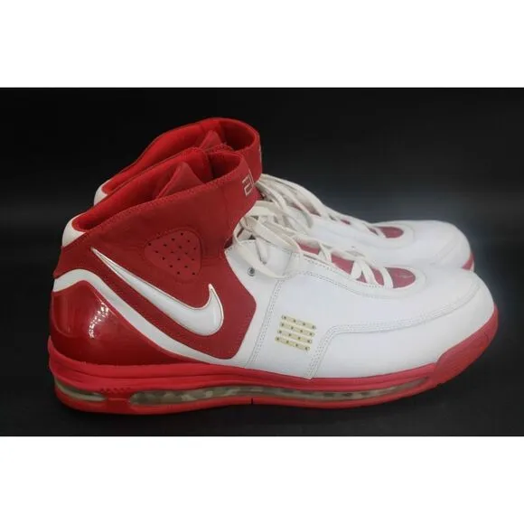 Nike Airmax Elite 314185-116 White Red Lace Up Strap Men’s Size 17