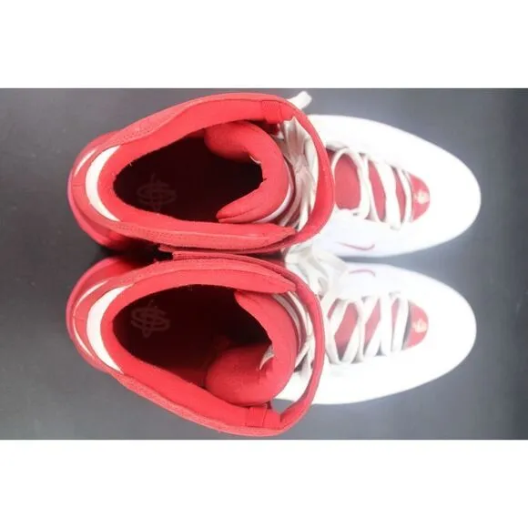 Nike Airmax Elite 314185-116 White Red Lace Up Strap Men’s Size 17