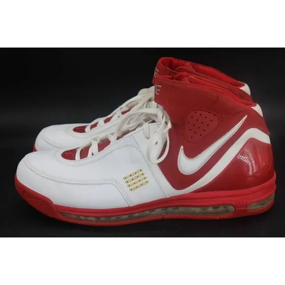 Nike Airmax Elite 314185-116 White Red Lace Up Strap Men’s Size 17