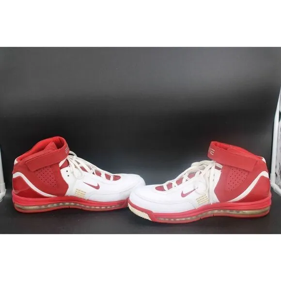 Nike Airmax Elite 314185-116 White Red Lace Up Strap Men’s Size 17