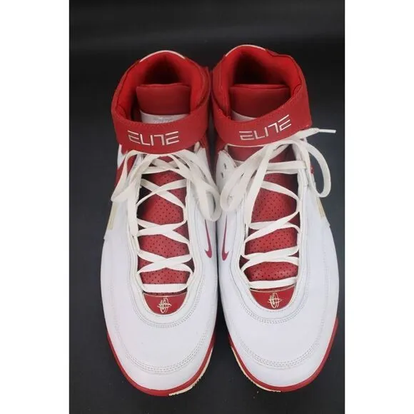 Nike Airmax Elite 314185-116 White Red Lace Up Strap Men’s Size 17
