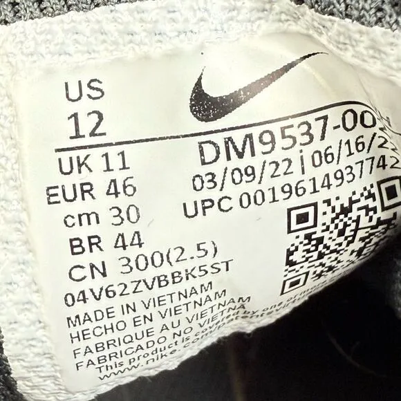 Nike Air Max SYSTM 'Dark Smoke Grey' athletic sneaker shoes men’s size 12
