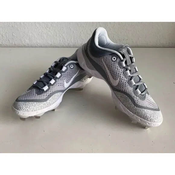 Nike Alpha Huarache Elite 4 Low White Wolf Grey DJ6521-012 Men’s Size 8 Cleats
