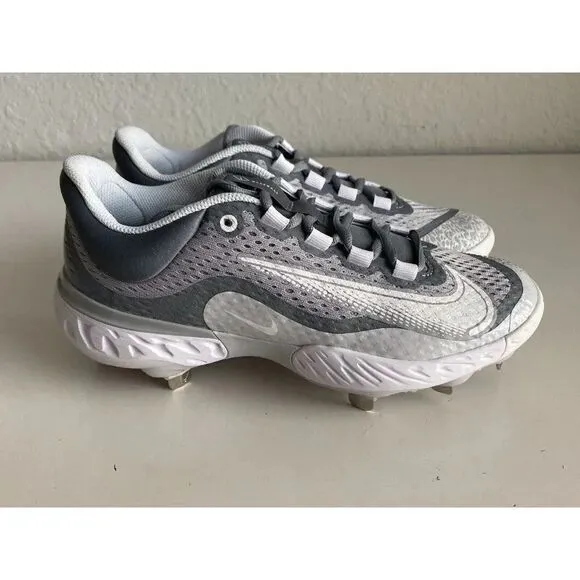 Nike Alpha Huarache Elite 4 Low White Wolf Grey DJ6521-012 Men’s Size 8 Cleats