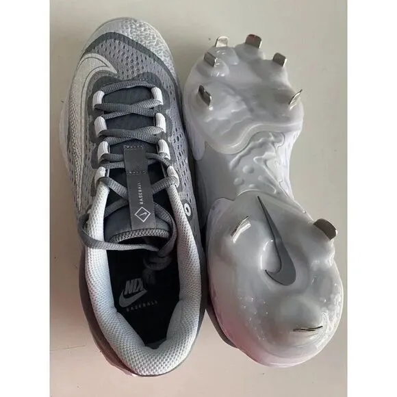 Nike Alpha Huarache Elite 4 Low White Wolf Grey DJ6521-012 Men’s Size 8 Cleats
