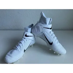 Nike Alpha Menace Elite 2 White Black Football Cleats AO3374-101 Men's Size 12.5