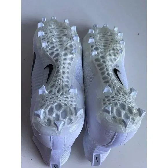 Nike Alpha Menace Elite 2 White Black Football Cleats AO3374-101 Men's Size 12.5