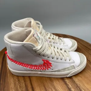 Nike Blazer Mid 77 BG Size 6Y White Bright Crimson Casual DJ2008-161