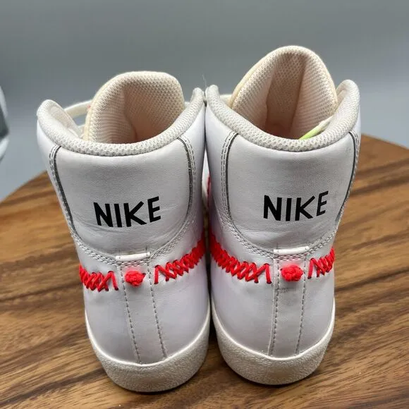Nike Blazer Mid 77 BG Size 6Y White Bright Crimson Casual DJ2008-161