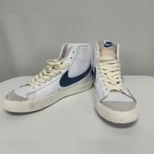 Nike Blazers Women’s White and Blue High-Top Sneakers