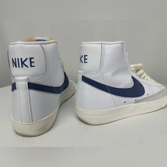Nike Blazers Women’s White and Blue High-Top Sneakers