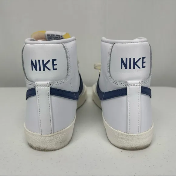 Nike Blazers Women’s White and Blue High-Top Sneakers