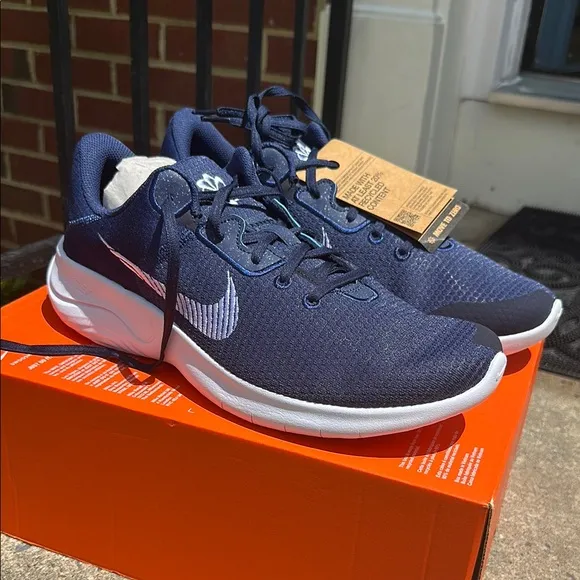 Nike Blue and White Running Shoes