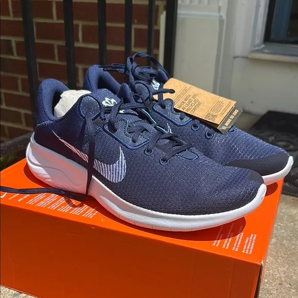 Nike Blue and White Running Shoes