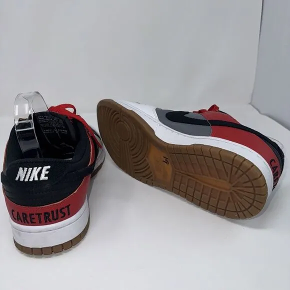 Nike By You Dunk Low Custom Caretrust FN0569-900 Size 10.5‎ Lace Up Gum Sole