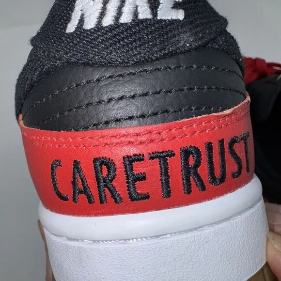 Nike By You Dunk Low Custom Caretrust FN0569-900 Size 10.5‎ Lace Up Gum Sole