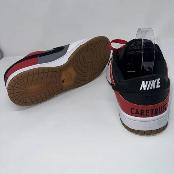 Nike By You Dunk Low Custom Caretrust FN0569-900 Size 10.5‎ Lace Up Gum Sole