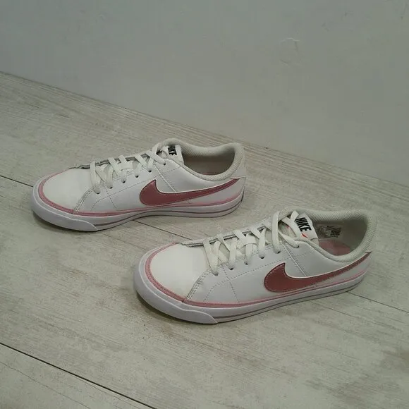 Nike Court Legacy Sneakers White Pink Glaze GS DA5380-110 - Size 5 Y