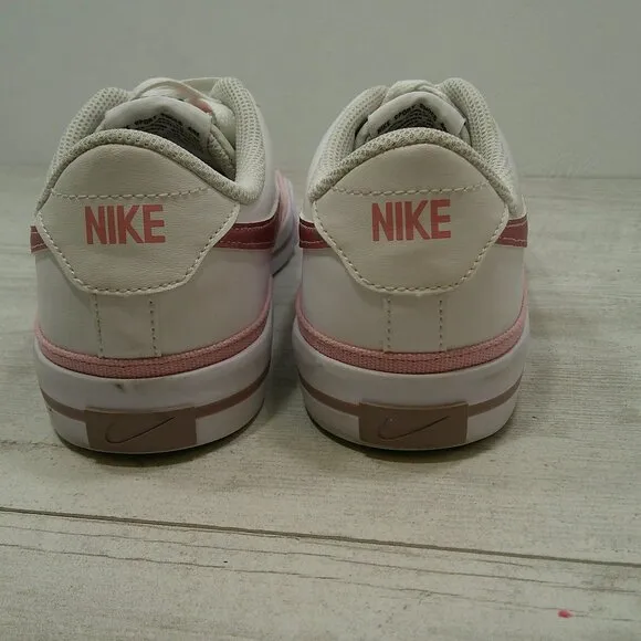 Nike Court Legacy Sneakers White Pink Glaze GS DA5380-110 - Size 5 Y