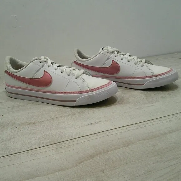 Nike Court Legacy Sneakers White Pink Glaze GS DA5380-110 - Size 5 Y