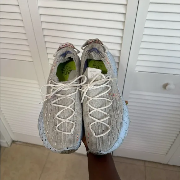 Nike Cream Athletic Shoes with Futuristic Design