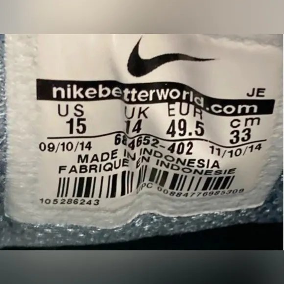 Nike Downshifter 6 Blue/Graphite/Unvrsty Rd/White Running Shoe Size 15 MSRP $85