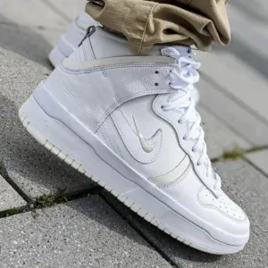 Nike Dunk High Up Summit White Sail Leather Women's Shoes Size 7