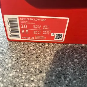 Nike Dunk Low Pink White Athletic Shoes