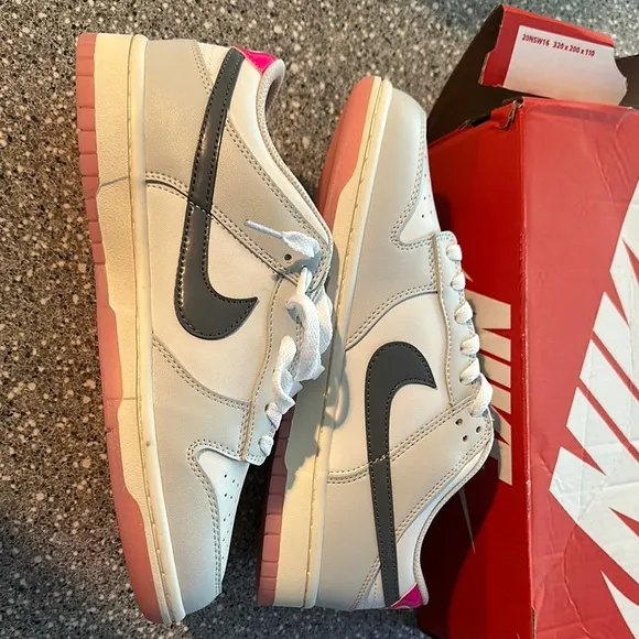 Nike Dunk Low Pink White Athletic Shoes