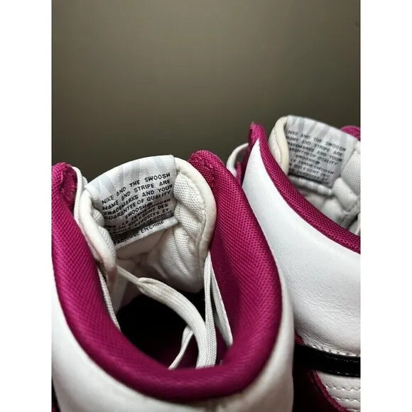 Nike Dunk Sky Hi Bright Magenta Sneakers 528899-502 Black White Wedge 7.5