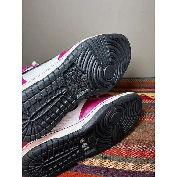 Nike Dunk Sky Hi Bright Magenta Sneakers 528899-502 Black White Wedge 7.5