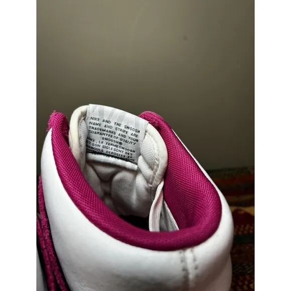 Nike Dunk Sky Hi Bright Magenta Sneakers 528899-502 Black White Wedge 7.5