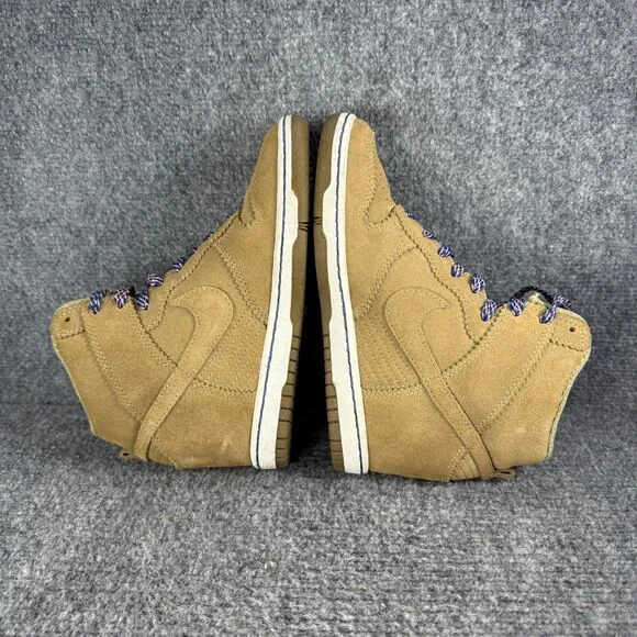 Nike Dunk Sky Hi Hidden Wedge Shoes Womens 6.5 Brown Suede Filbert Sneakers