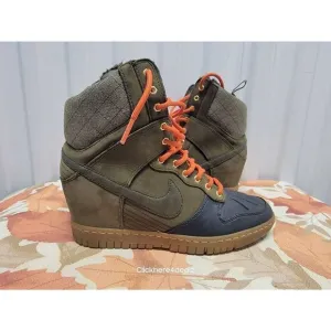 Nike Dunk Sky Hi Hidden Wedge Shoes H2O Repel Women's Size 8 Sneakers Retro