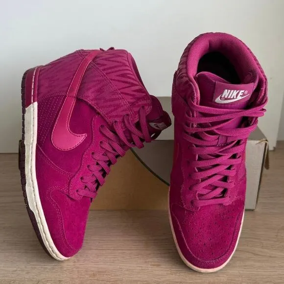 Nike Dunk Sky Hi Hidden Wedge Suede ‘Magenta Pink’ Women Shoes - SZ 8