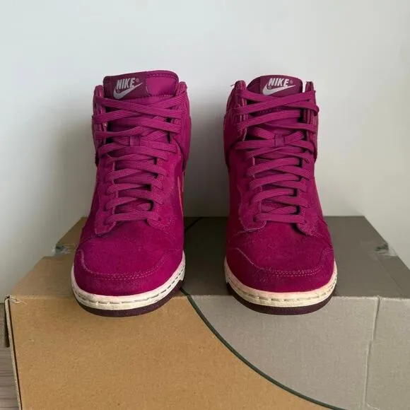 Nike Dunk Sky Hi Hidden Wedge Suede ‘Magenta Pink’ Women Shoes - SZ 8
