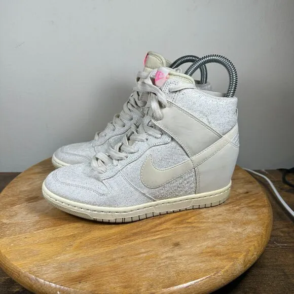 Nike Dunk Sky Hi Light Orewood Brown Sail Wedge Women's‎ Size 7 Shoes 644410-100